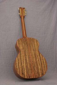 SOLD – Guitar #J-13 with Cedar & Zebra Wood